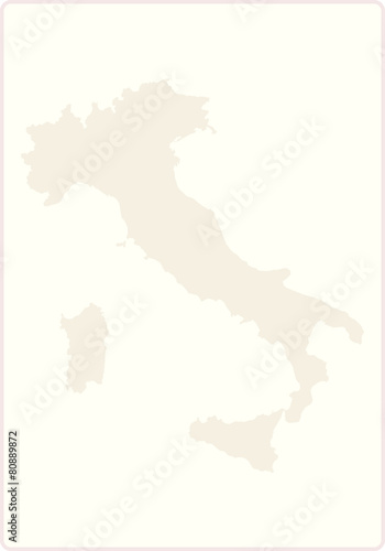 Profilo dell'Italia come sfondo per foglio a4