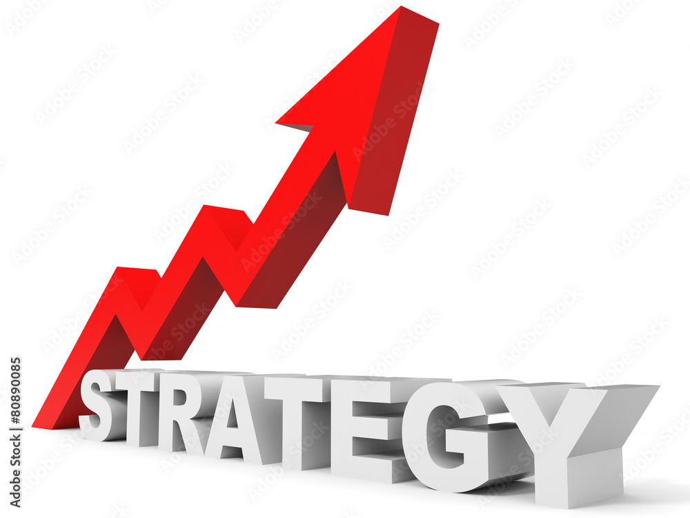 Graph up strategy arrow. Graph up strategy arrow.
