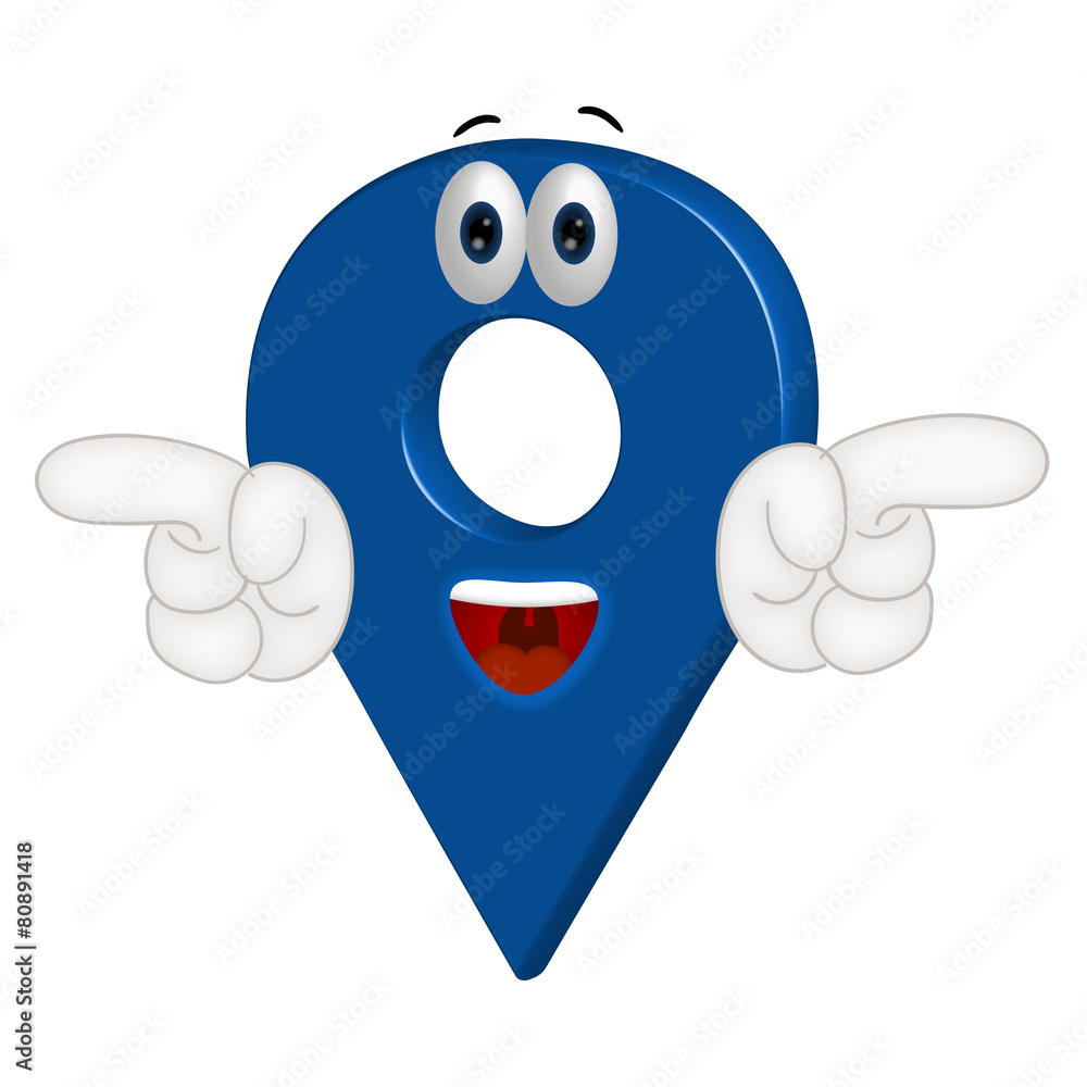 Funny cartoon location point pin sign place position Funny cartoon location point pin sign place position