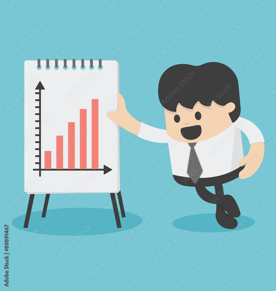 Businessman Presenting Growth Chart Businessman Presenting Growth Chart