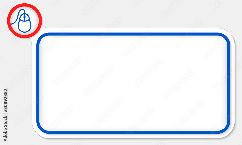 Blue frame for your text and mouse Blue frame for your text and mouse