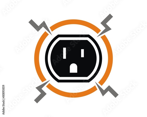 electricity plugs logo icon vector