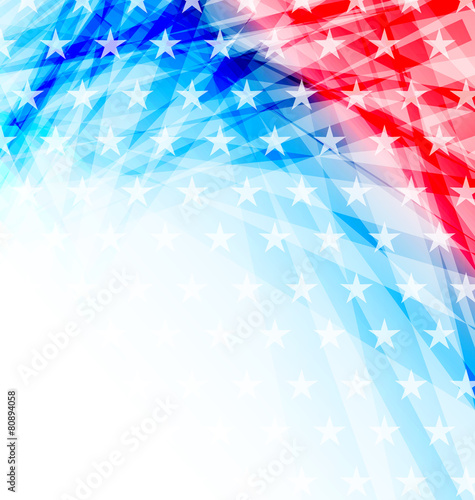 Abstract American Flag for Independence Day