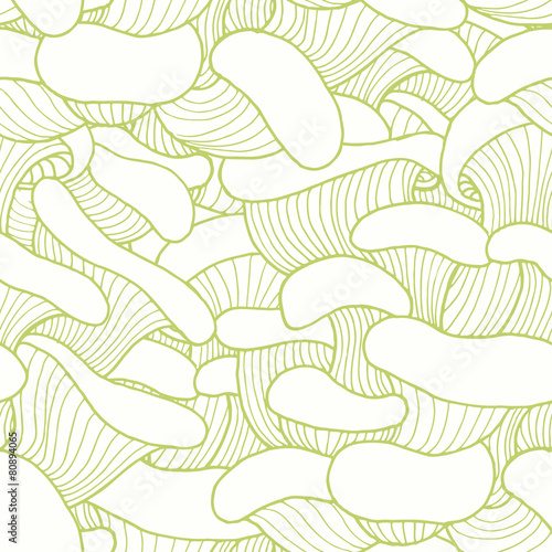 Seamless pattern with mushrooms