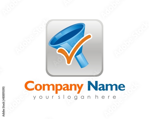 Free Download checklist funel fuel logo icon vector - GFXLoad