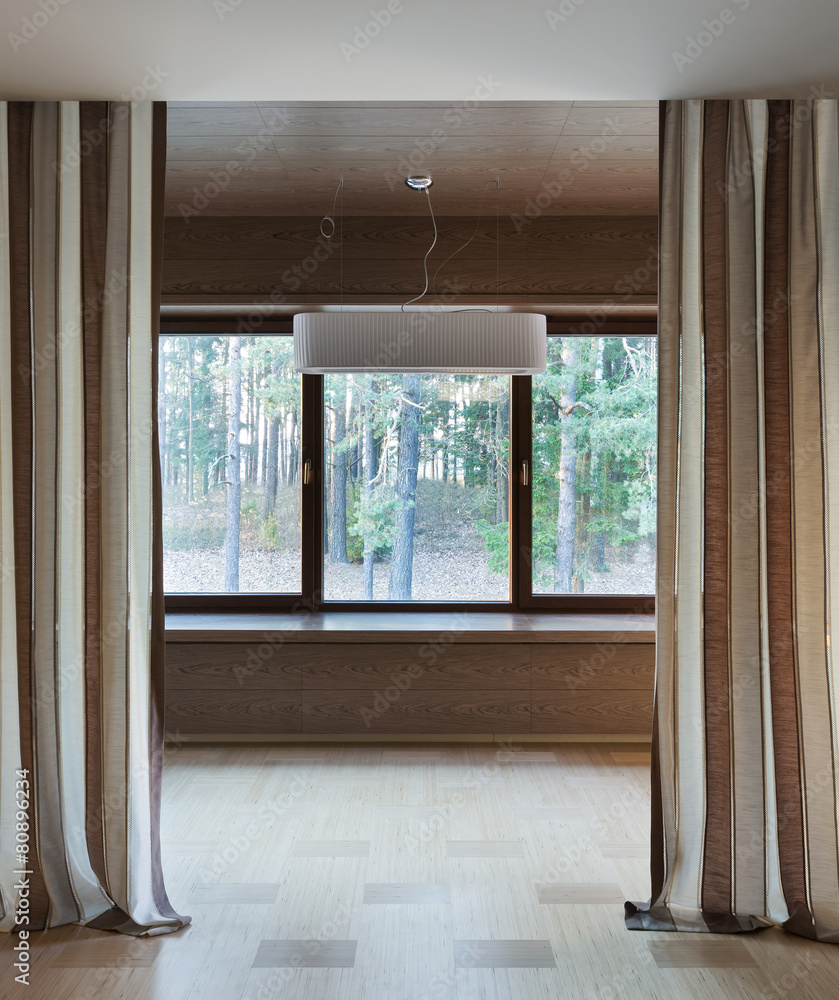 Fototapeta premium Interior of empty room with windows