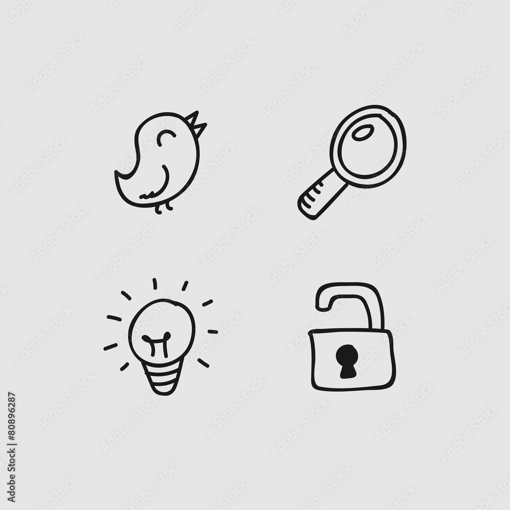 Fototapeta premium Social media icon set
