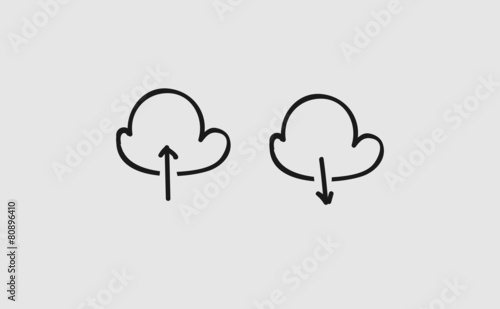 Cloud computing icon set