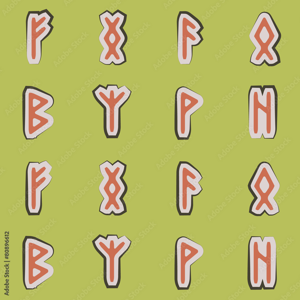 seamless background with runes seamless background with runes