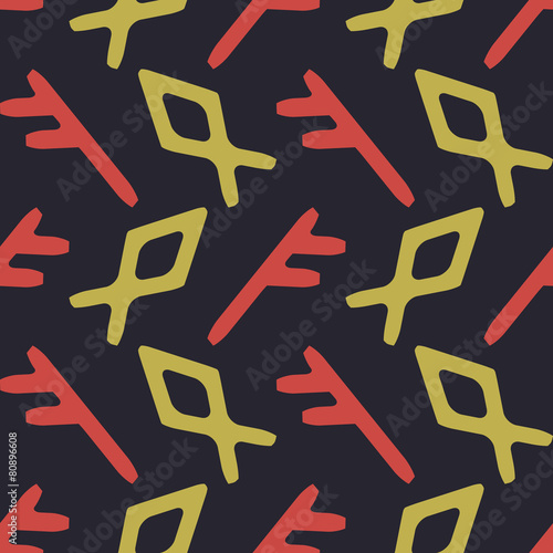 seamless background with runes