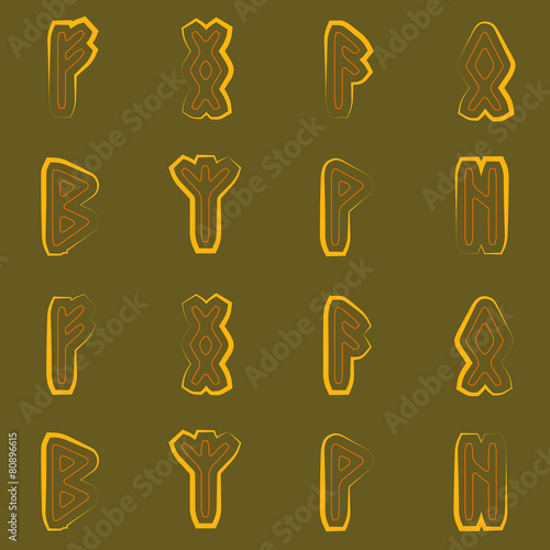 seamless background with runes