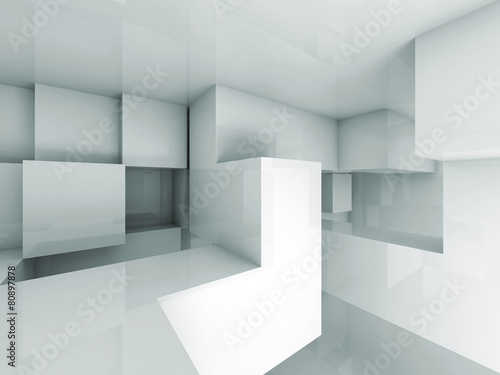 Abstract 3d architecture background with cubes structure