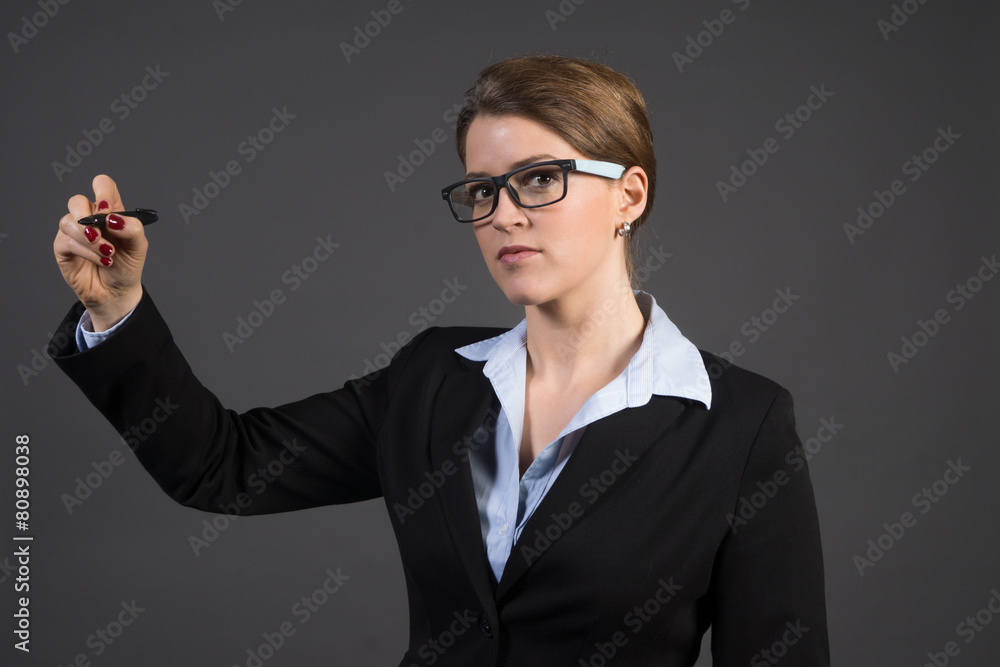 Frau macht Notizen Frau macht Notizen