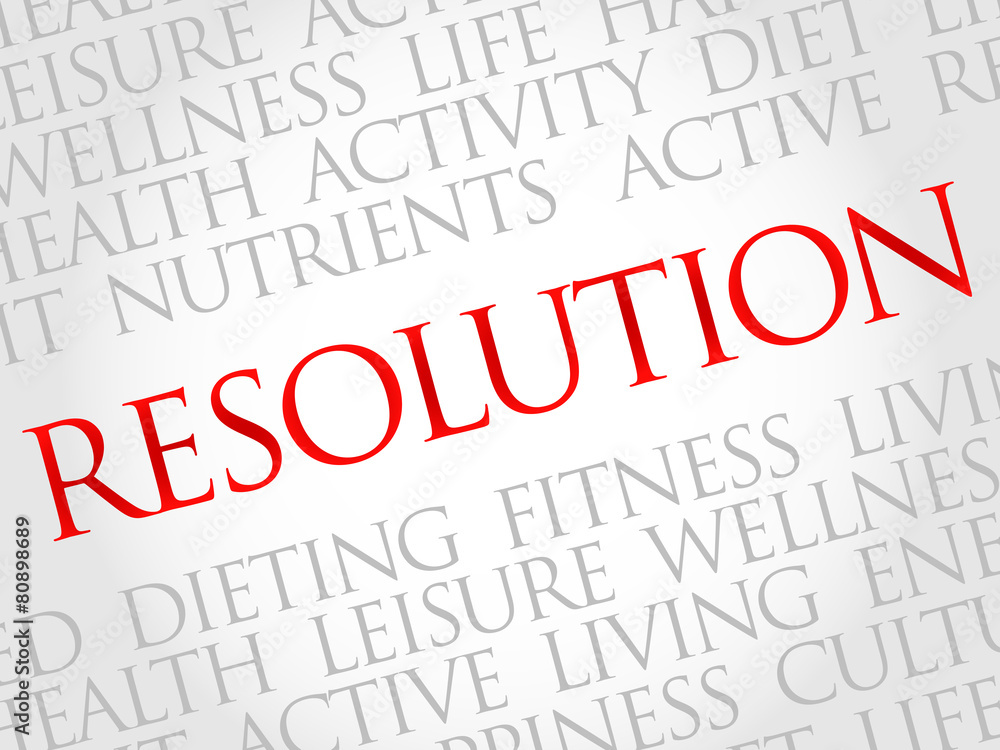 RESOLUTION word cloud, fitness, sport, health concept RESOLUTION word cloud, fitness, sport, health concept