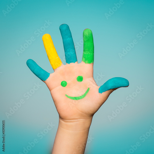 Happy smiley hand