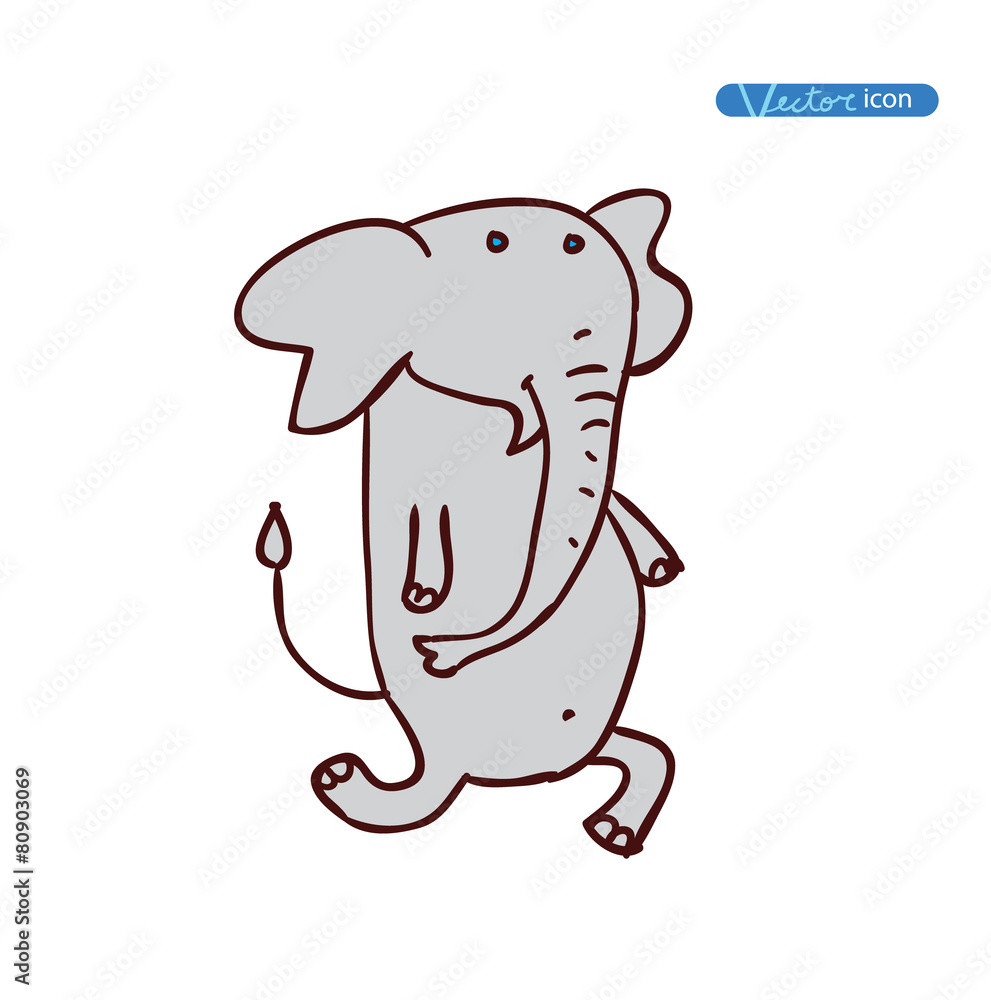 Elephant icon, vector illustration. Elephant icon, vector illustration.