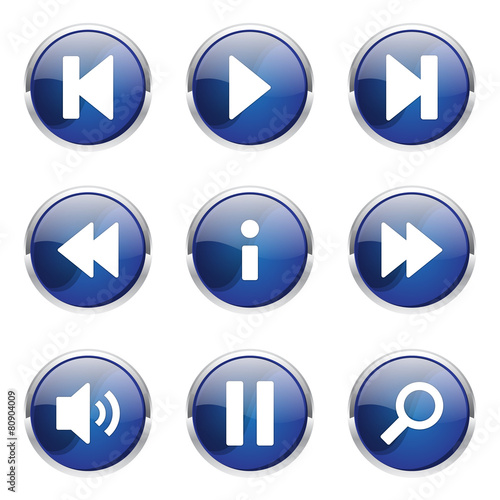 Multimedia Controller Blue Vector Button Icon Design Set Free Download Multimedia Controller Blue Vector Button Icon Design Set - GFXLoad