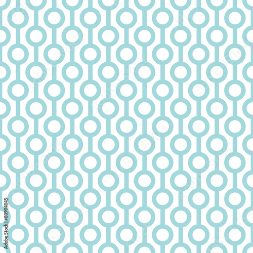 Retro Seamless Pattern Circles/Stripes Turquoise