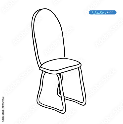 Chair icon, vector illustration.