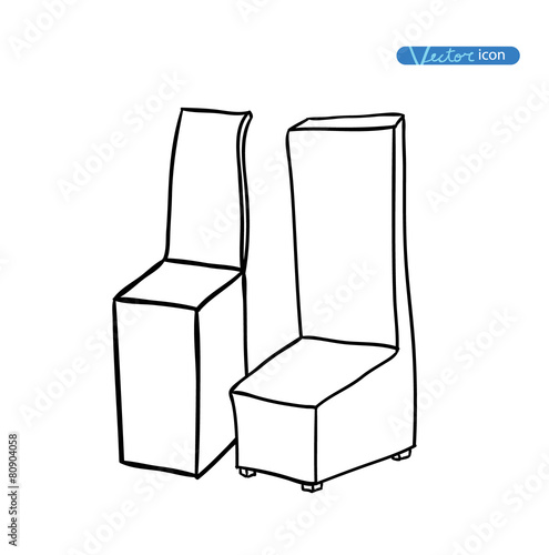 Chair icon, vector illustration.