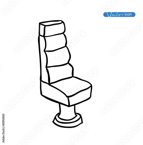 Chair icon, vector illustration.