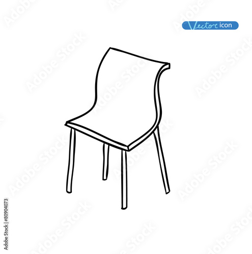 Chair icon, vector illustration.