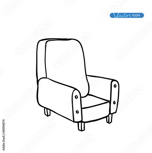 Chair icon, vector illustration.