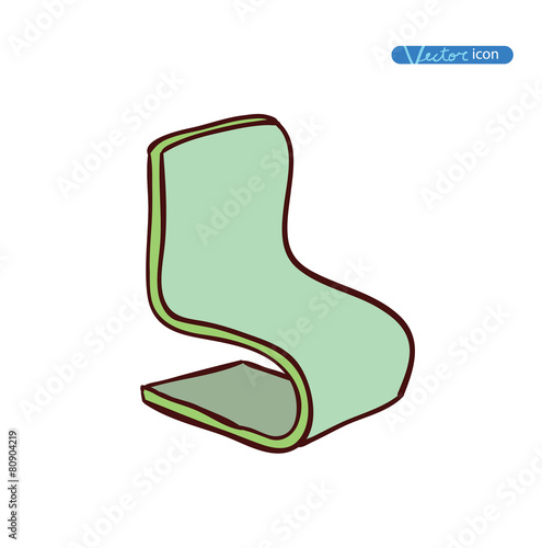 Chair icon, vector illustration.