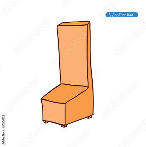 Chair icon, vector illustration.