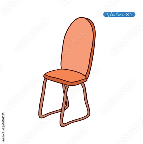 Chair icon, vector illustration.