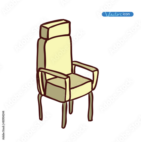 Chair icon, vector illustration.
