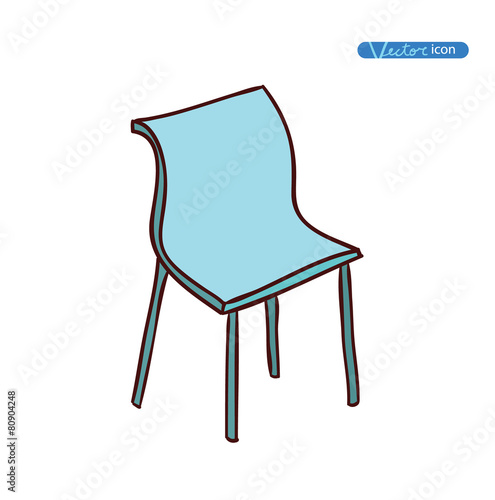 Chair icon, vector illustration.