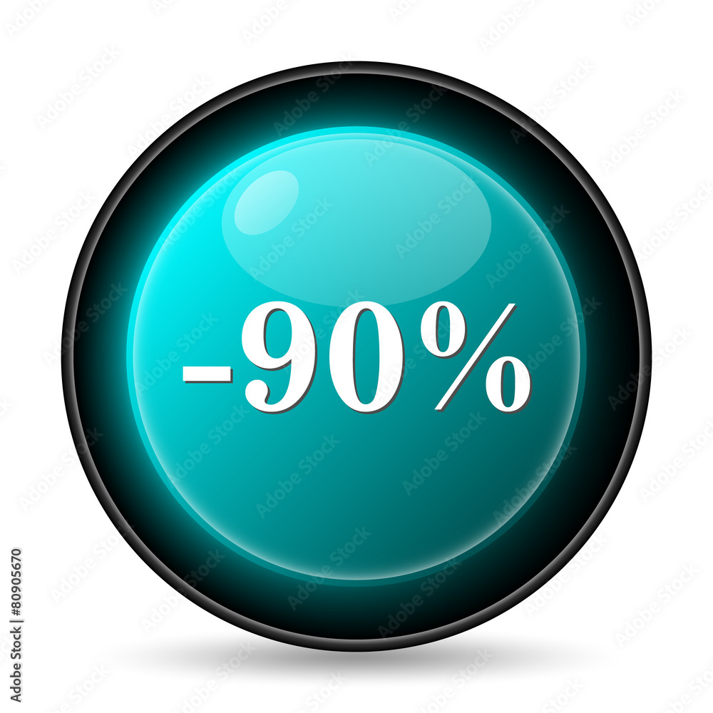 90 percent discount icon