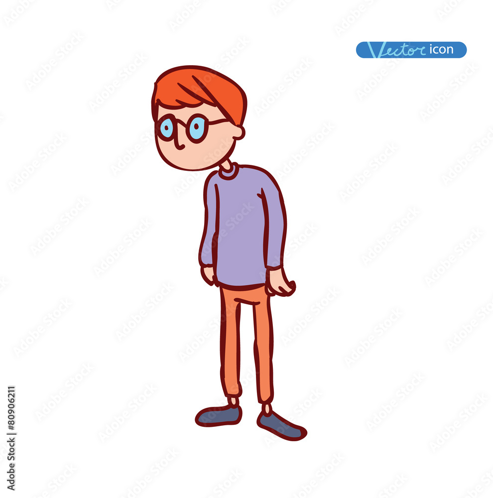 funny cartoons, Vector illustration.