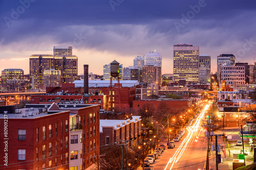 Richmond, Virginia, USA Cityscape over Main Street photo