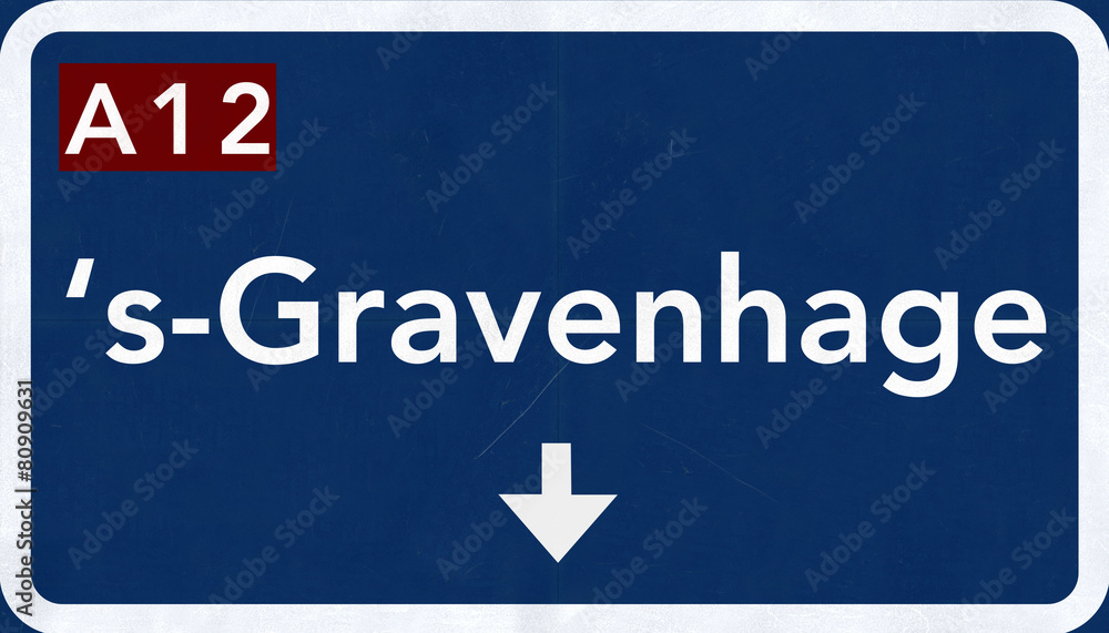Gravenhage Netherlands Highway Road Sign