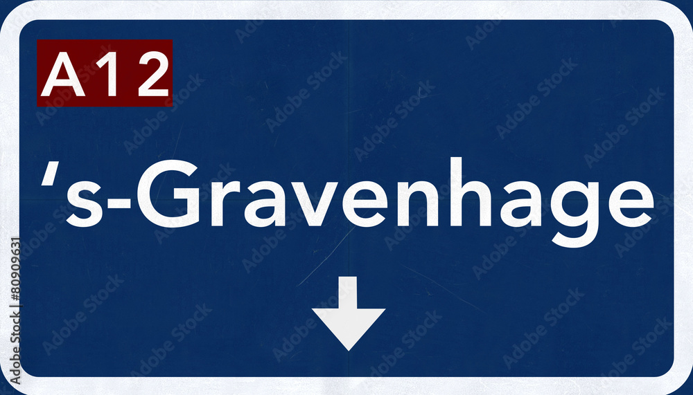Gravenhage Netherlands Highway Road Sign Gravenhage Netherlands Highway Road Sign