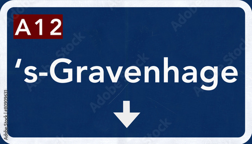 Gravenhage Netherlands Highway Road Sign