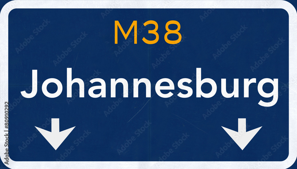 Johannesburg South Afrca Highway Road Sign Johannesburg South Afrca Highway Road Sign
