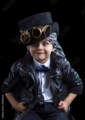 child closeup steampunk