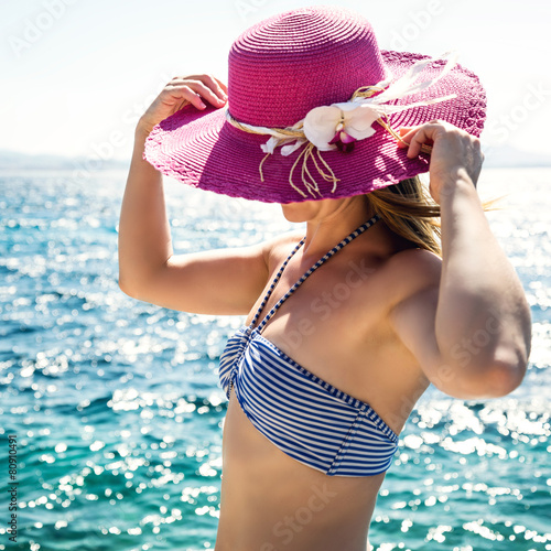 Woman at the sea photo