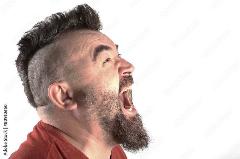 Obraz premium portrait of a man with a mohawk