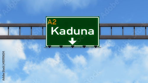 Kaduna Nigeria Africa Highway Road Sign