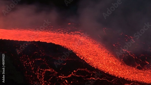 Big lava flowing