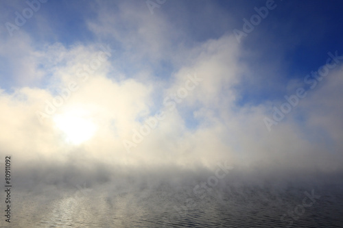 dense fog over the river © salman2