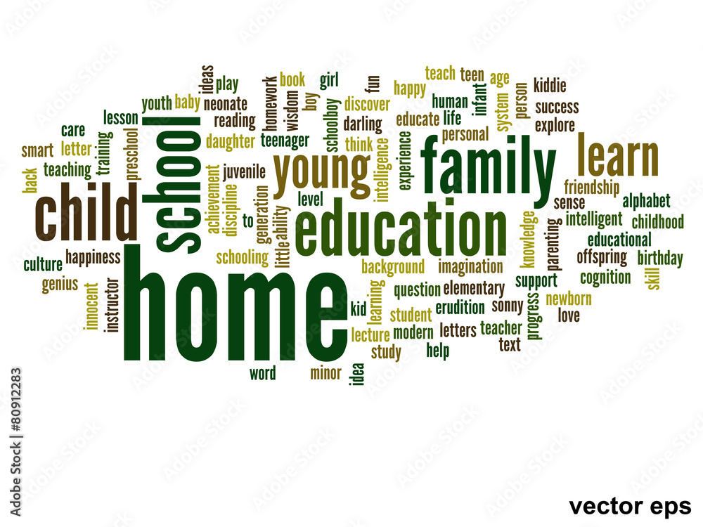 Vector conceptual education word cloud Vector conceptual education word cloud