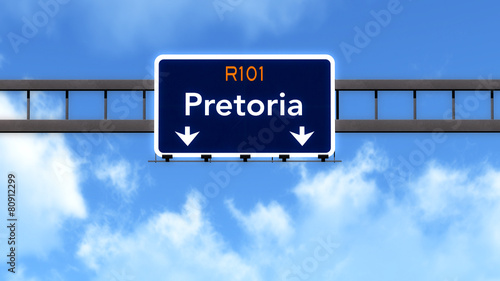 Pretoria South Africa Highway Road Sign