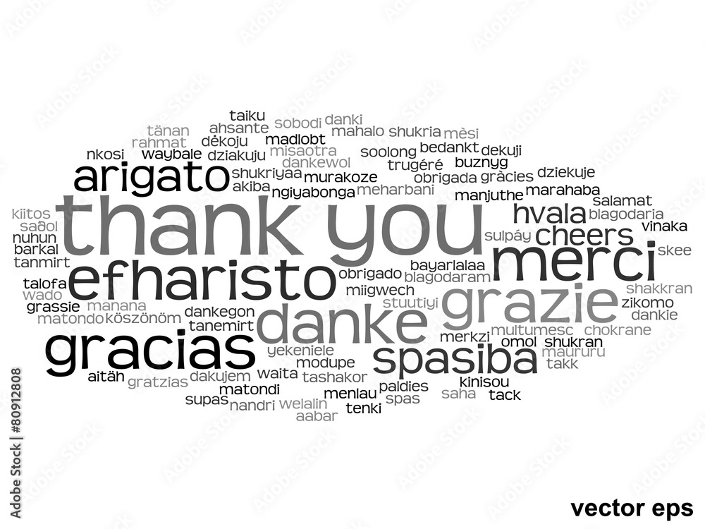 Conceptual thank you word cloud Conceptual thank you word cloud