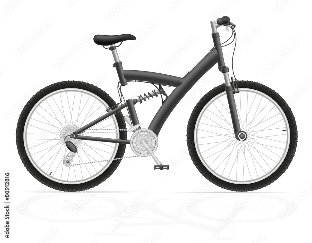 Fototapeta premium sports bike with the rear shock absorber vector illustration