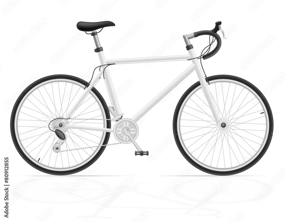 road bike with gear shifting vector illustration
